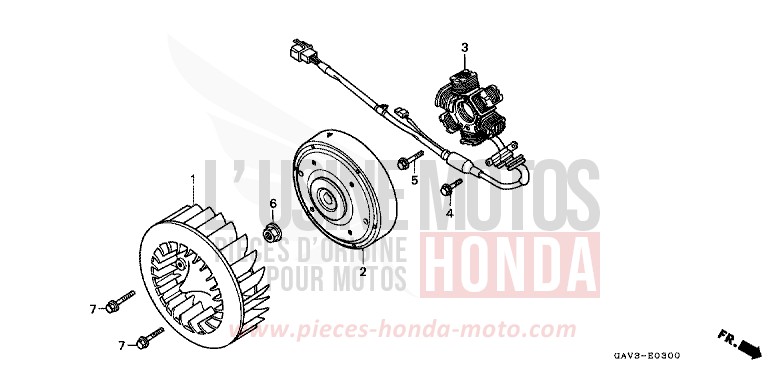 GENERATOR von CB1300 Super Bold'or ABS MUTE BLACK METALLIC (NH359) von 1996